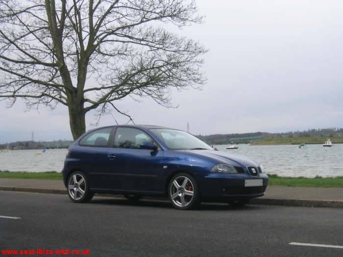 Andy's Eclipse Blue Seat Ibiza TDI Sport,  with OZ Alloy wheels and Brembo brakes.