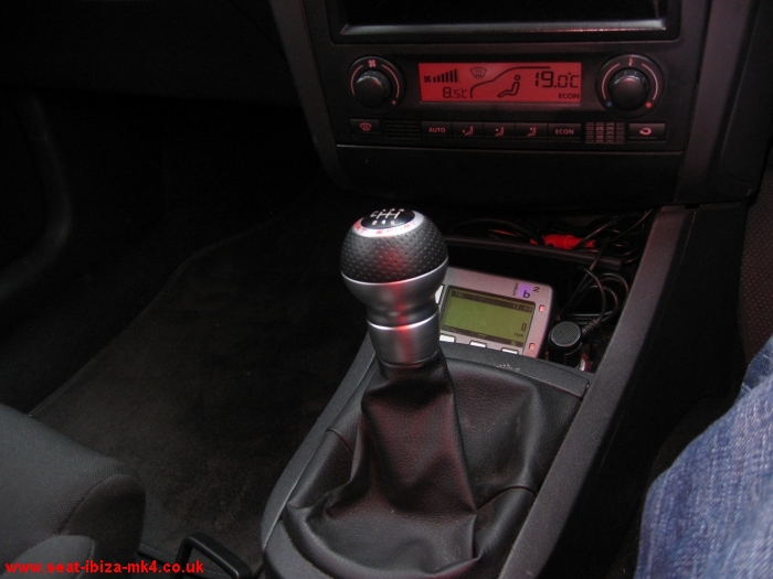 The SeatSport alloy gearknob fitted to Andy's Ibiza TDI Sport.